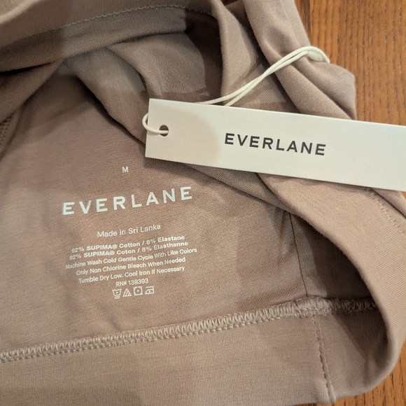 Everlane tan cotton tank bra, size M - NEW - Picture 6 of 8